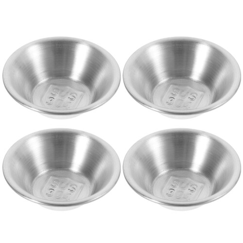 4-delte terteformer i rustfritt stål, 7 cm