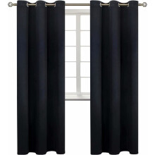 Verdunkelungsvorhänge, 2-teilig, 94 x 213 cm, Schwarz