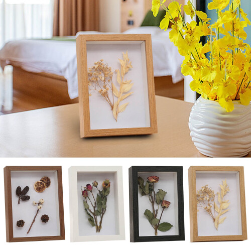 6x4in Shadow Box Frame with Linen Backboard and Glass Front