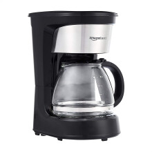 Coffee Maker with Reusable Filter 5-Cup Black Stainless