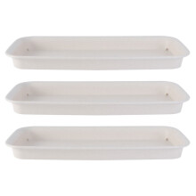 3-Piece Plastic Plant Pot Saucers