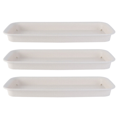 3-Piece Plastic Plant Pot Saucers