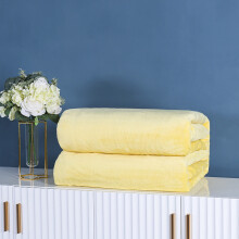 Blukids plush fleece throw blanket 59" x 39" yellow