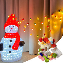 LED vánoční ozdoba na čepici Santa Clause, 20 LED diod