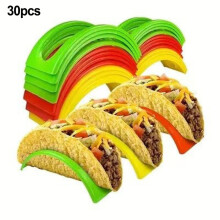 Suporte para tacos Mosiee em formato de onda, estrutura rígida, 30 peças