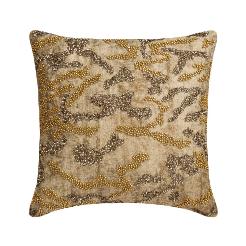 HomeCentric dekorativ guld pude 40x40 cm