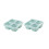 Snack Box Plastic 4-Compartment Reusable 2PCS 1