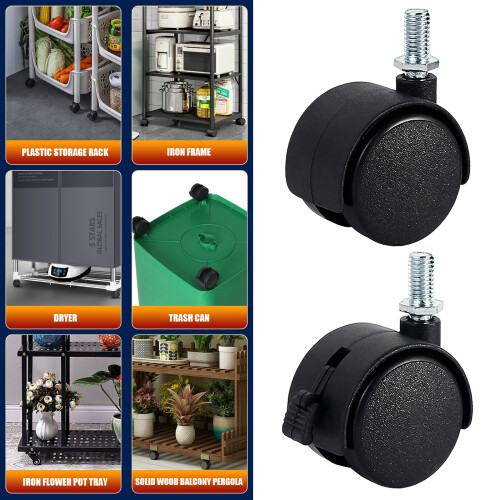 Quiet Swivels Casters 360 Degree Mute-8x15threadwithout 2