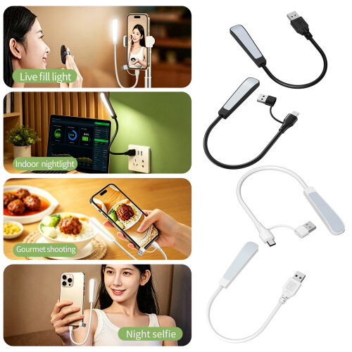 USB Type C LED Lamp Power Supply Portable-White Type C USB Plug 1