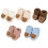 Infant Team Socks with Not Slip Silicone Pad Charming-brown 2