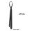 Modern 3.5cm Narrow Tie Solid Color Fashionable Accessory-Black 4
