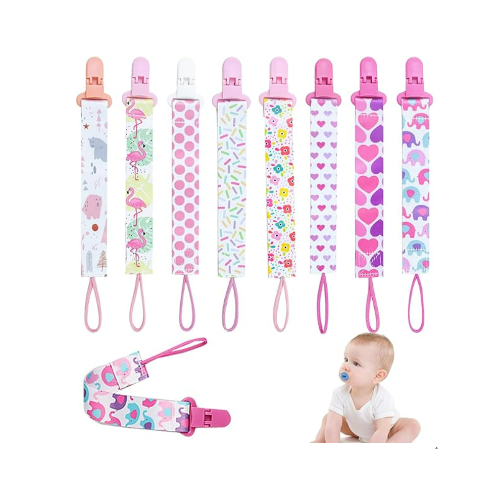 8Pcs Dummy Clip, Baby Pacifier Holders For Dummies Baffaa