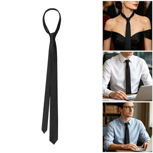3.5Cm Thin Solid Tie Breathable Polyester Trendy Detail-pink 2
