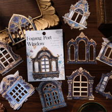 Plakboeksticker Decoratieve journalingsticker Boek-blauwe tijd