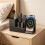Multipurpose Desk Organiser Leather Remote Stand With-M 6