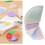 6Pcs Plastic Bookmarks Triangular Corner Page Book-candy color 3