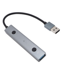 KI-betriebener USB-Hub, Aluminiumlegierung, USB 2.0, PC