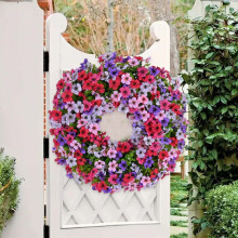 Guirlanda de margaridas multicoloridas em seda, 45 cm (17,7 polegadas)