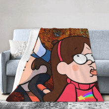 Gravity Falls hotellfilt, animefilt för sängen, sofffilt, ultramjuk fleecefilt för sovrum och vardagsrum, 60x50 tum