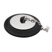 Bathroom bathtub stopper with chain metal drain