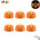 Halloween pumpkin tea lights battery operated 6 pack 1