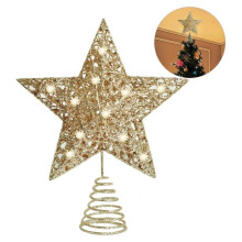 Étoile de Noël pailletée pour sapin de Noël (1 pièce)