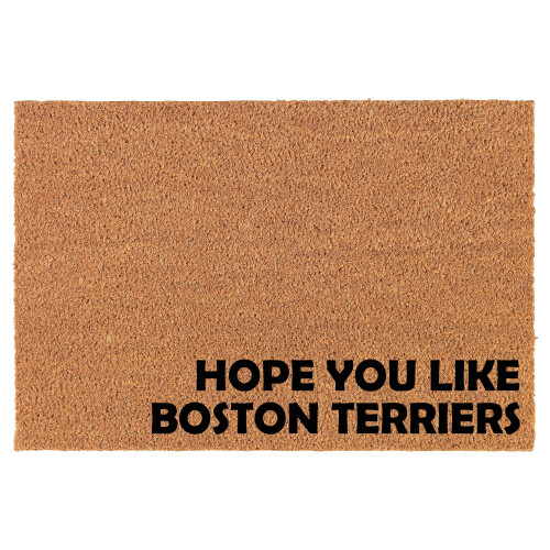 Coco Coir Doormat Boston Terrier Design 24 x 16 in
