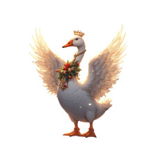 Décoration de jardin en acrylique 2D représentant une poule de Noël