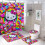 Hello Kitty Duschvorhang-Set mit rutschfester Badematte und 1