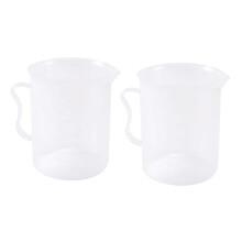 250 ml Messbecher aus durchsichtigem, weißem Kunststoff (2 Stück)