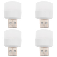 Prenosné USB nočné svetlo biele 4 kusy