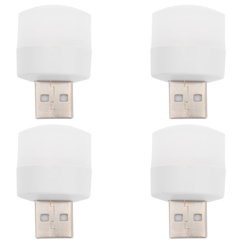 Luce notturna USB portatile, bianca, confezione da 4