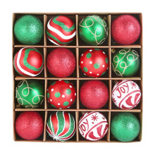 Ensemble de décorations de Noël Bocqde, 16 boules en plastique de 6 cm