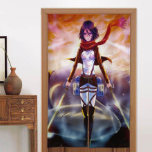 Rideau de porte occultant Attack On Titan, 86 cm de large x 142 cm de long