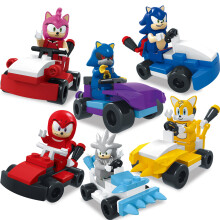 6PCS Sonic The Hedgehog's Mini four-wheel drive MiniFigures Bricks Gifts UK Priority Delivery