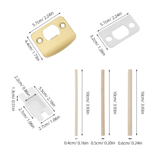 1Set Metal Door Lock Strike Plate with Reinforced Backing for Security 1