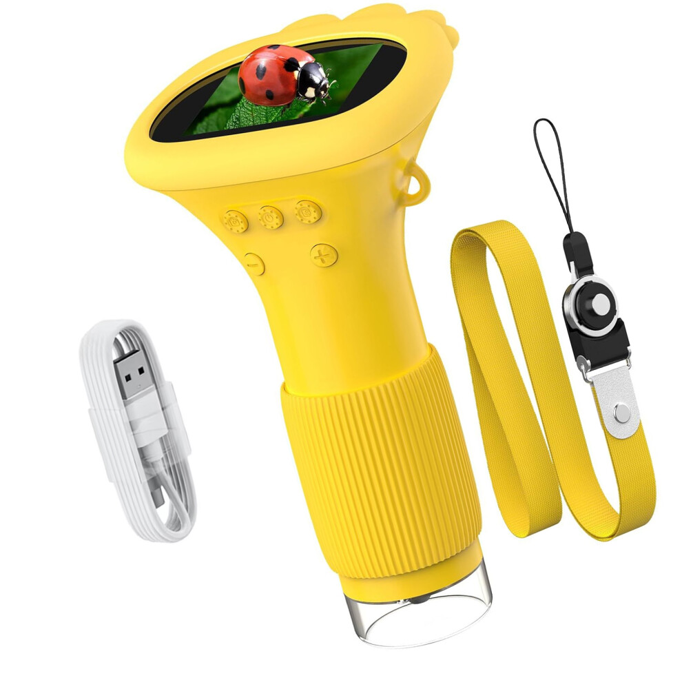 Children 1000X Usb Charging Microscope For Scientific- Orange 7754004080119