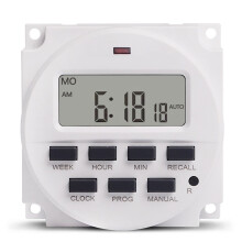Interruptor temporizador programável de 24 V e 16 A