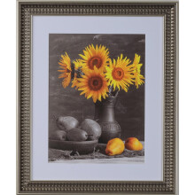 Polystyrene picture frame silver 8x12 inches
