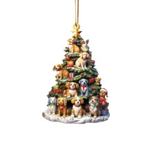XIUH pandantiv pentru bibliotecă brad de Crăciun ornament acrilic 8cm