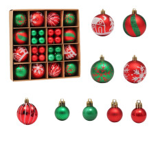 Adornos navideños YOBOLK de colores, 44 piezas