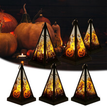 LED Halloween-lys batteridrevet lanterne 6 stk.