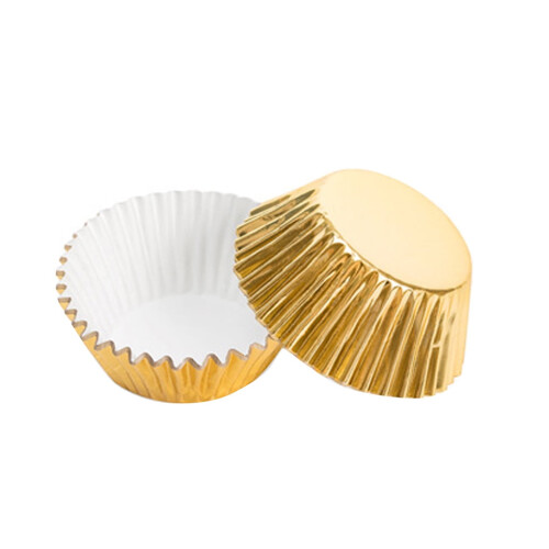 Pappers muffinsformar aluminiumfolie guld 100 st