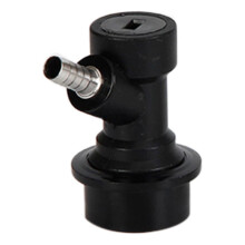 Roestvrijstalen fustconnector 1/4" MFL rechte slangnippel