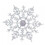 12-Piece Glitter Snowflake Christmas Tree Ornaments Silver 1