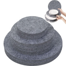 Conjunto de divisórias de feltro para pratos com 96 peças – 5, 7,5 e 10,5 polegadas