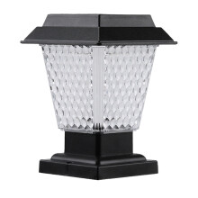 Luminária solar para poste com design em favo de mel, 7,5 x 5,5 polegadas