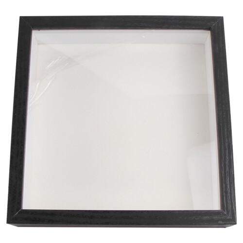 Sort glasprøve fotoramme 19,3x19,3 cm