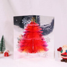 Lot de 3 cartes de vœux de Noël 3D pop-up
