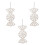 Silver snowflake ornaments for Christmas tree 12 pcs 1